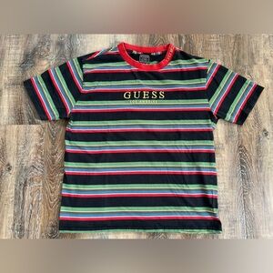 Men’s vintage 90’s Guess striped preppy shirt
